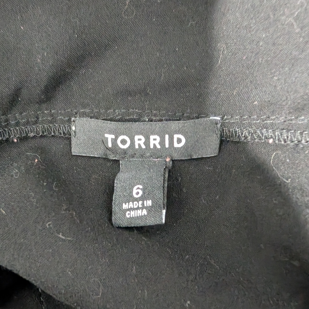 Torrid Deep Black Midi Challis Button-Front Skirt… - image 8